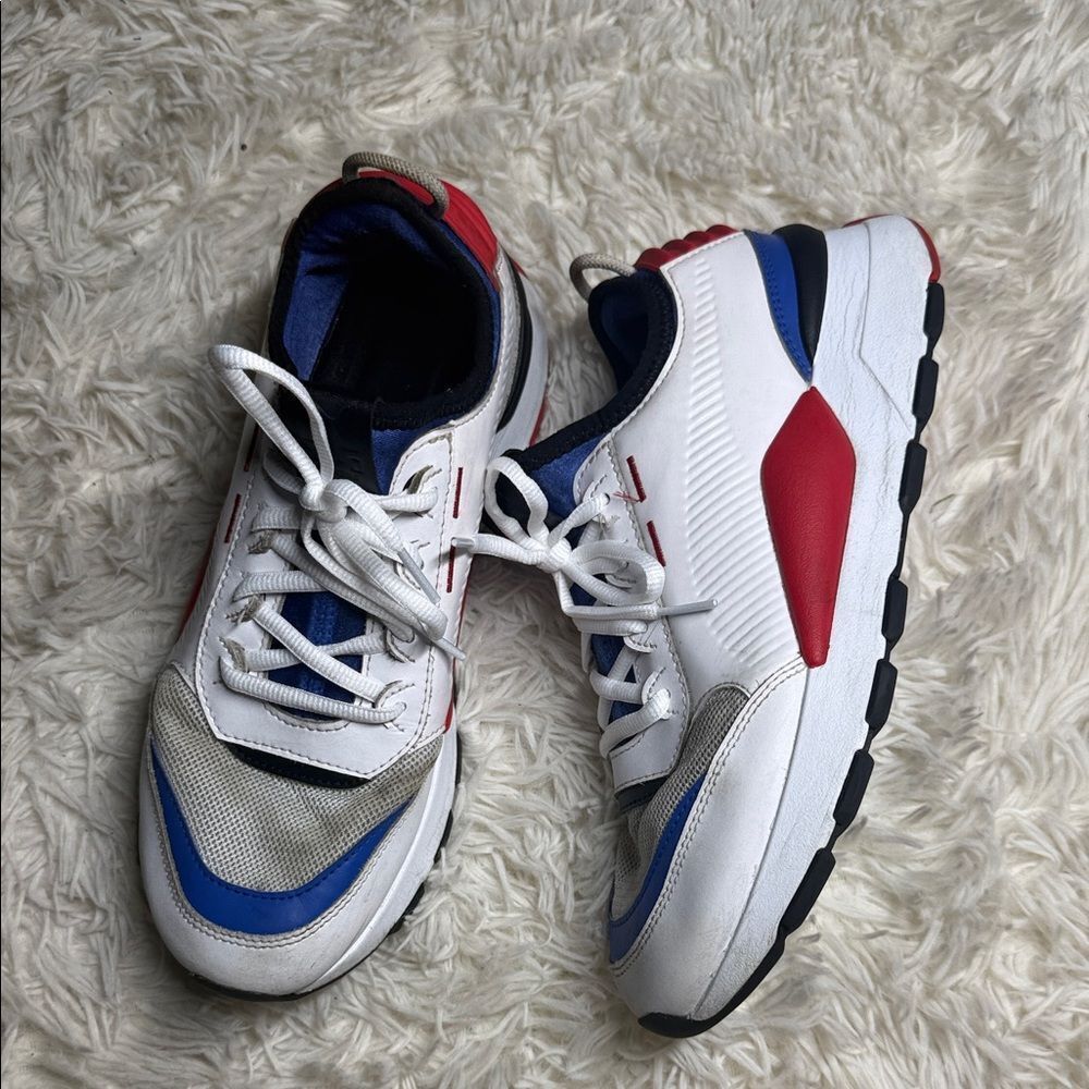 Puma R- system red white blue athletic shoes